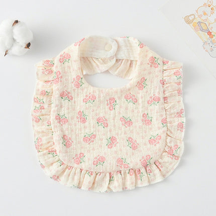 Baby Feeding Bib Ruffle Infants Saliva Towel Soft Cotton Burp Cloth, Yellow Lemon, Rabbit, Yellow Orange, Peach Heart, Mushroom Rabbit, Leaf Fruit, Little Pink Rabbit, Love, Dutch Flower, Floral, Pink Rose, Squirrel, Rainbow, Little Tiger              ... - DealBuddy