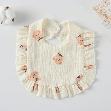 Baby Feeding Bib Ruffle Infants Saliva Towel Soft Cotton Burp Cloth, Yellow Lemon, Rabbit, Yellow Orange, Peach Heart, Mushroom Rabbit, Leaf Fruit, Little Pink Rabbit, Love, Dutch Flower, Floral, Pink Rose, Squirrel, Rainbow, Little Tiger              ... - DealBuddy