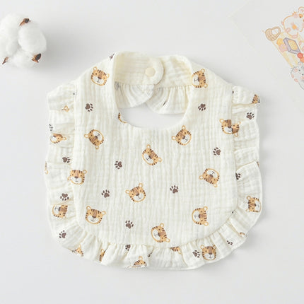 Baby Feeding Bib Ruffle Infants Saliva Towel Soft Cotton Burp Cloth, Yellow Lemon, Rabbit, Yellow Orange, Peach Heart, Mushroom Rabbit, Leaf Fruit, Little Pink Rabbit, Love, Dutch Flower, Floral, Pink Rose, Squirrel, Rainbow, Little Tiger              ... - DealBuddy