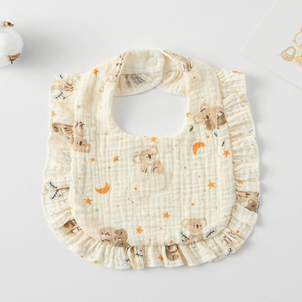 Baby Feeding Bib Ruffle Infants Saliva Towel Soft Cotton Burp Cloth, Yellow Lemon, Rabbit, Yellow Orange, Peach Heart, Mushroom Rabbit, Leaf Fruit, Little Pink Rabbit, Love, Dutch Flower, Floral, Pink Rose, Squirrel, Rainbow, Little Tiger              ... - DealBuddy