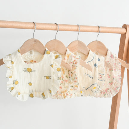 Baby Feeding Bib Ruffle Infants Saliva Towel Soft Cotton Burp Cloth, Yellow Lemon, Rabbit, Yellow Orange, Peach Heart, Mushroom Rabbit, Leaf Fruit, Little Pink Rabbit, Love, Dutch Flower, Floral, Pink Rose, Squirrel, Rainbow, Little Tiger              ... - DealBuddy