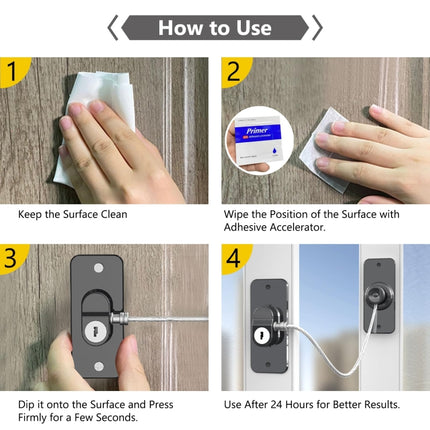 Multifunctional Children Window Safety Lock With Key Refrigerator Cabinet Lock Dual Purpose Limator, FQ8 - DealBuddy