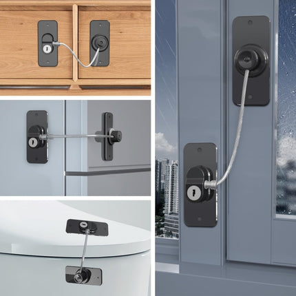 Multifunctional Children Window Safety Lock With Key Refrigerator Cabinet Lock Dual Purpose Limator