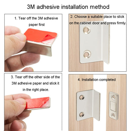 90 Degree No-Punch Invisible Door Suction Thin Section Wardrobe Sliding Door Magnetic Suction