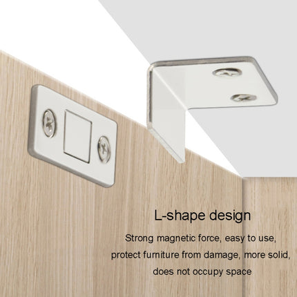 90 Degree No-Punch Invisible Door Suction Thin Section Wardrobe Sliding Door Magnetic Suction