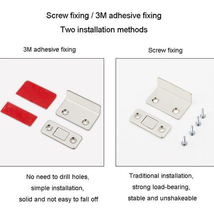 90 Degree No-Punch Invisible Door Suction Thin Section Wardrobe Sliding Door Magnetic Suction