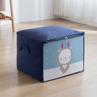 Non-woven Clothing Organization Quilt Dustproof Storage Bag, Horizontal Navy Blue 50x42x39cm