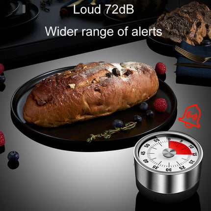 Kitchen Stainless Steel Mechanical Timer Student Time Management Reminder Baking Alarm Clock