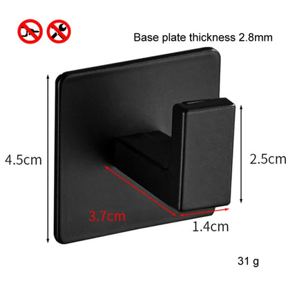 Thickened Solid Hooks Toilet Clothes Hooks Aluminum Free Perforation Wall Clothes Hat Hanger