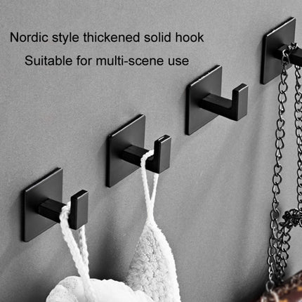 Thickened Solid Hooks Toilet Clothes Hooks Aluminum Free Perforation Wall Clothes Hat Hanger