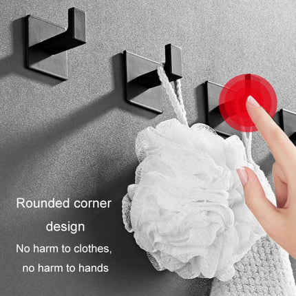 Thickened Solid Hooks Toilet Clothes Hooks Aluminum Free Perforation Wall Clothes Hat Hanger