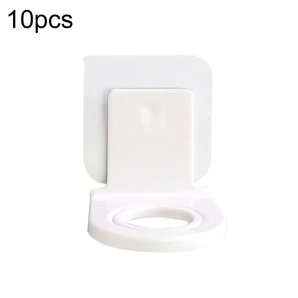 10pcs Toilet Shampoo Shower Gel Hanging Shelf No-Punch Bathroom Shelves, Transparent Patch Model, Silver Drawing Patch Model - DealBuddy