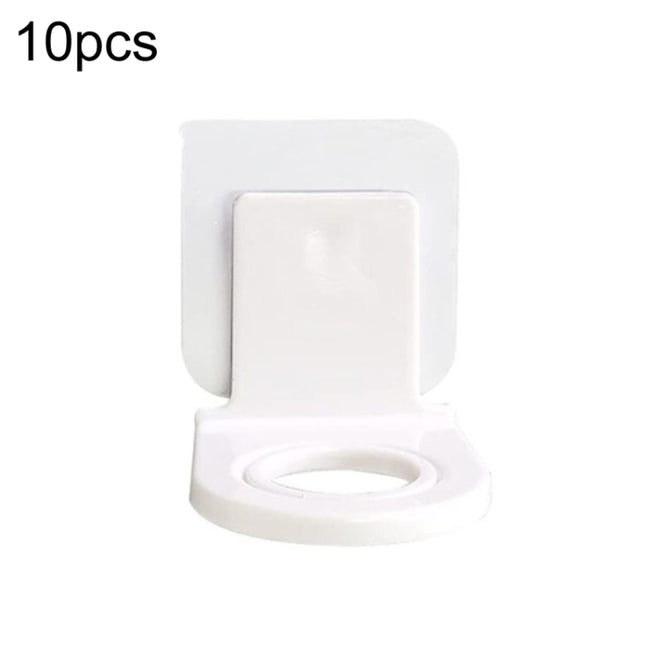10pcs Toilet Shampoo Shower Gel Hanging Shelf No-Punch Bathroom Shelves, Transparent Patch Model, Silver Drawing Patch Model