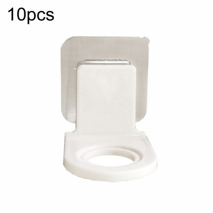10pcs Toilet Shampoo Shower Gel Hanging Shelf No-Punch Bathroom Shelves, Transparent Patch Model, Silver Drawing Patch Model - DealBuddy