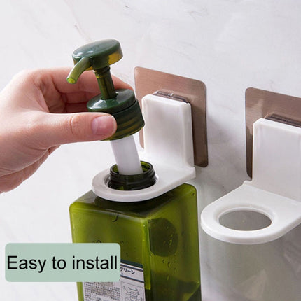 10pcs Toilet Shampoo Shower Gel Hanging Shelf No-Punch Bathroom Shelves, Transparent Patch Model, Silver Drawing Patch Model - DealBuddy
