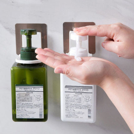 10pcs Toilet Shampoo Shower Gel Hanging Shelf No-Punch Bathroom Shelves, Transparent Patch Model, Silver Drawing Patch Model - DealBuddy