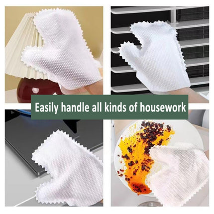 10pcs /Pack Fish Scale Washable Non Woven Mittens Reusable Dust Removal Gloves