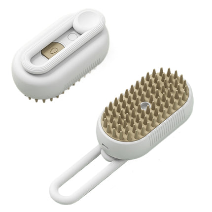 Pet Electric Spray Comb Rechargeable Cat Steamy Grooming Brush Cleaning Tool, Handle White, Handle Coffee - DealBuddy