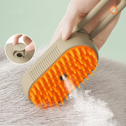 Pet Electric Spray Comb Rechargeable Cat Steamy Grooming Brush Cleaning Tool, Handle White, Handle Coffee - DealBuddy