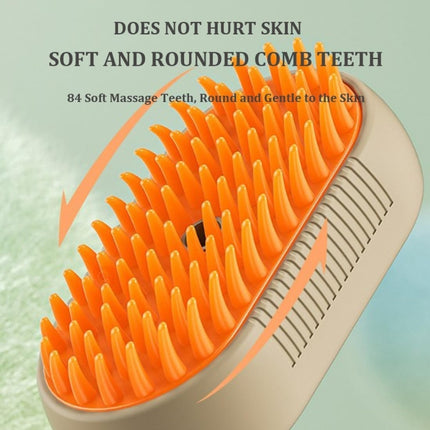 Pet Electric Spray Comb Rechargeable Cat Steamy Grooming Brush Cleaning Tool, Handle White, Handle Coffee - DealBuddy