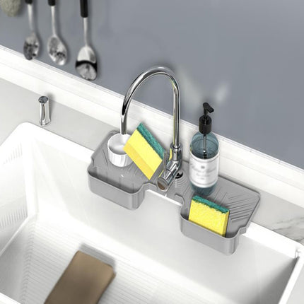 Silicone Drainage Mat Splash-Proof Silicone Pad Kitchen Bath Faucet Drainage Basket