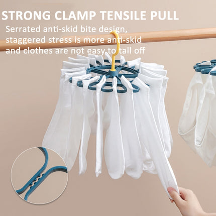 360 Degree Rotatable Sock Hanger With 20 Clips Round Laundry Drying Rack