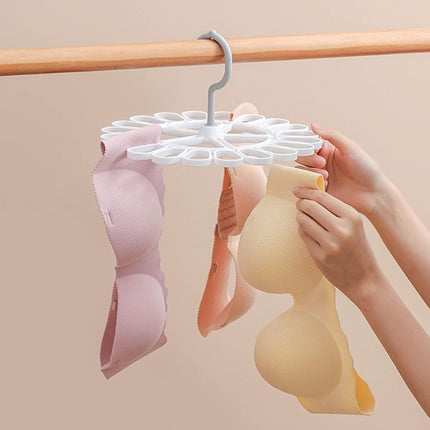 360 Degree Rotatable Sock Hanger With 20 Clips Round Laundry Drying Rack