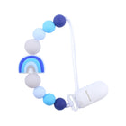 Baby Anti-drop Chain Pacifier Clips Silicone Rainbow Beads Dummy Holder Nipple Clip, Rainbow Pink, Rainbow Blue, Rainbow Purple - DealBuddy