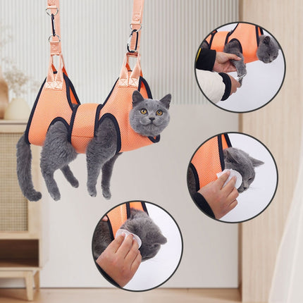 Pet Grooming Hammock Cats Dog Clipping Nail Holder Hanger Type Feeding Anti-Scratch Artifacts, Small, Medium, Large - DealBuddy