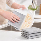 20x20cm Double-sided Silver Wire Wipes Dish Towel Household Cleaning Degreasing Steel Wire, 10pcs Single Layer, 10pcs Double Layer - DealBuddy