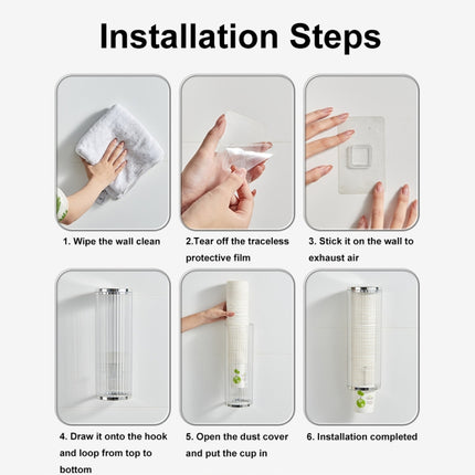 Punch-free Disposable Cup Dispenser Paper Cup Storage Rack without Cup