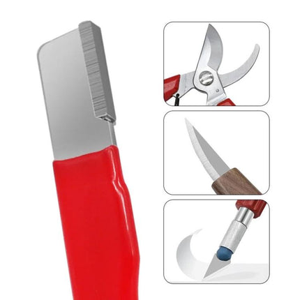 Outdoor Portable Garden Scissors Sharpener Knife Scissors Dual Purpose Sharpening Stone - DealBuddy