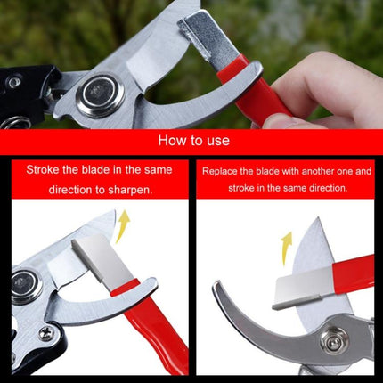 Outdoor Portable Garden Scissors Sharpener Knife Scissors Dual Purpose Sharpening Stone - DealBuddy