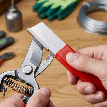 Outdoor Portable Garden Scissors Sharpener Knife Scissors Dual Purpose Sharpening Stone