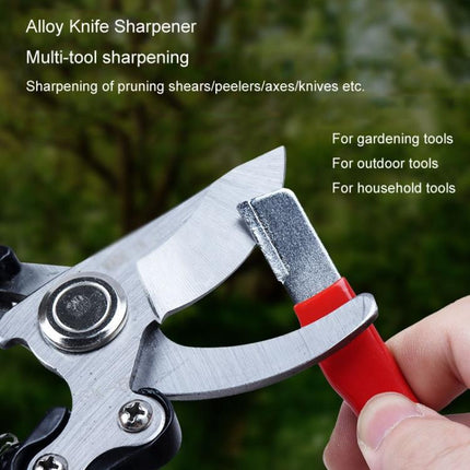 Outdoor Portable Garden Scissors Sharpener Knife Scissors Dual Purpose Sharpening Stone - DealBuddy
