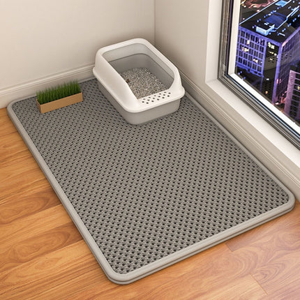 Filtering And Splash-Proof Litter Mat Pet Double Layer EVA Bedding Pads, 45 x 30cm - DealBuddy