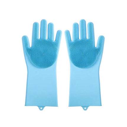 Kitchen Silicone Dishwash Gloves Male And Female Household Chores Cleaning Mitts, 160g - DealBuddy