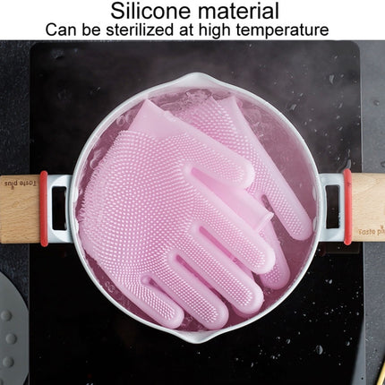 Kitchen Silicone Dishwash Gloves Male And Female Household Chores Cleaning Mitts, 160g - DealBuddy