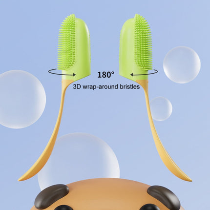 Pets Finger Toothbrush With Handle Dogs And Cats Oral Cleaning Tools - DealBuddy
