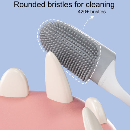 Pets Finger Toothbrush With Handle Dogs And Cats Oral Cleaning Tools - DealBuddy