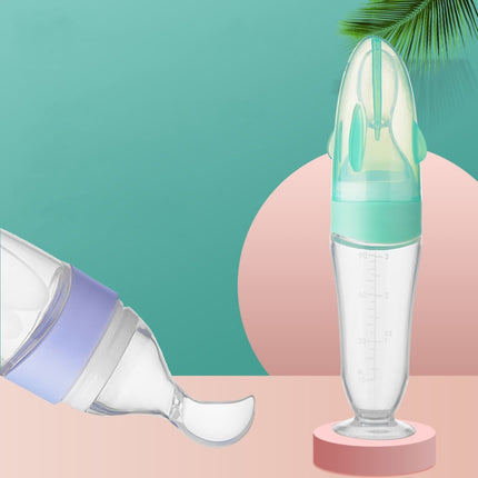 Baby Silicone Bottle Squeezeable Feeding Spoon Childrens Supplementary Bottle Feeder