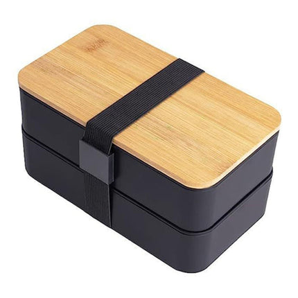 1200ml Portable Compartment Insulated Double Layer Lunch Box Microwavable Plastic Food Container, Without  Insulation Bag Black, Without Insulation Bag White, With Insulation Bag Black, With Insulation Bag White - DealBuddy