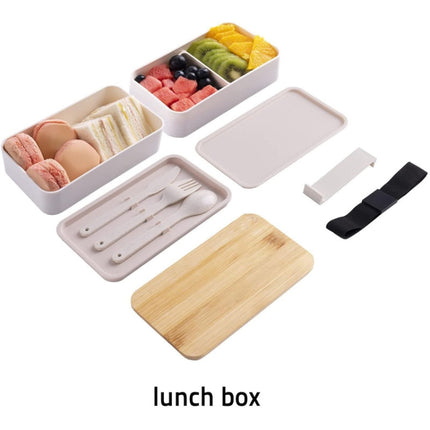 1200ml Portable Compartment Insulated Double Layer Lunch Box Microwavable Plastic Food Container, Without  Insulation Bag Black, Without Insulation Bag White, With Insulation Bag Black, With Insulation Bag White - DealBuddy