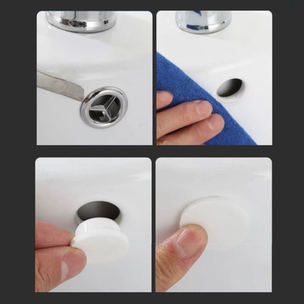 20pcs Universal Wash Basin Overflow Hole Push-type Plug Cap
