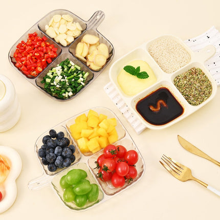 Multipurpose Quad Compartment Side Dish Kitchen Storage Spice Tray - DealBuddy