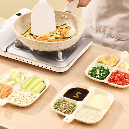 Multipurpose Quad Compartment Side Dish Kitchen Storage Spice Tray - DealBuddy