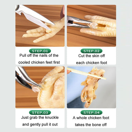 Chicken Claw Boning Tool Boning Knife Chicken Feet Bone Removal Pliers - DealBuddy