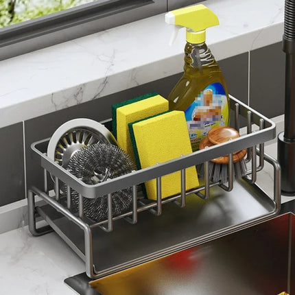 Kitchen Sink Multifunctional Drain Rack Sponge Rag Storage Shelf - DealBuddy