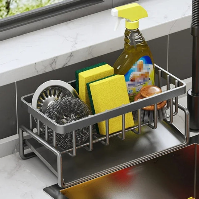 Kitchen Sink Multifunctional Drain Rack Sponge Rag Storage Shelf - DealBuddy