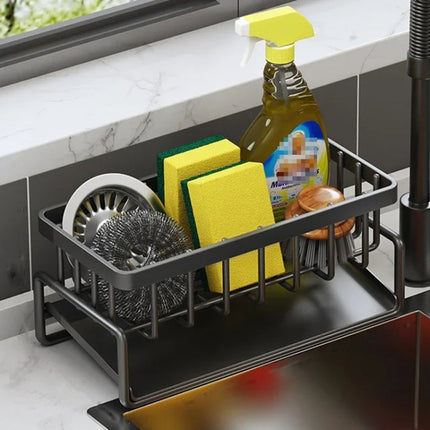 Kitchen Sink Multifunctional Drain Rack Sponge Rag Storage Shelf - DealBuddy